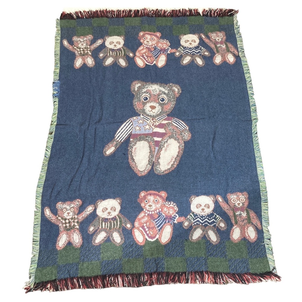 Teddy Bear Woven Throw Blanket Some Flaws